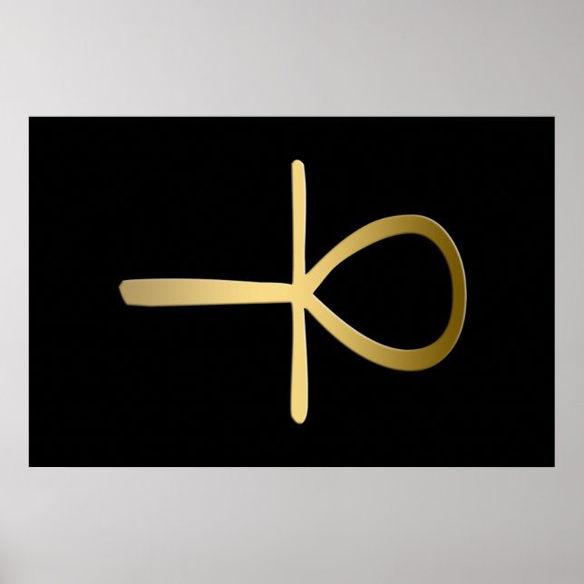 Ankh kor egyptisk symbol poster (Framsidan)