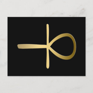 Ankh kor egyptisk symbol vykort
