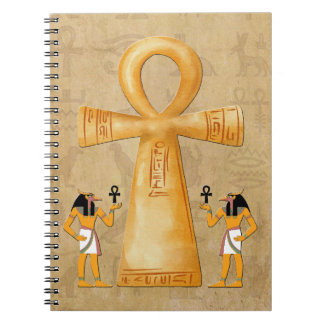 Ankh Livets Nyckel På Hieroglyf Notisbok Anteckningsbok
