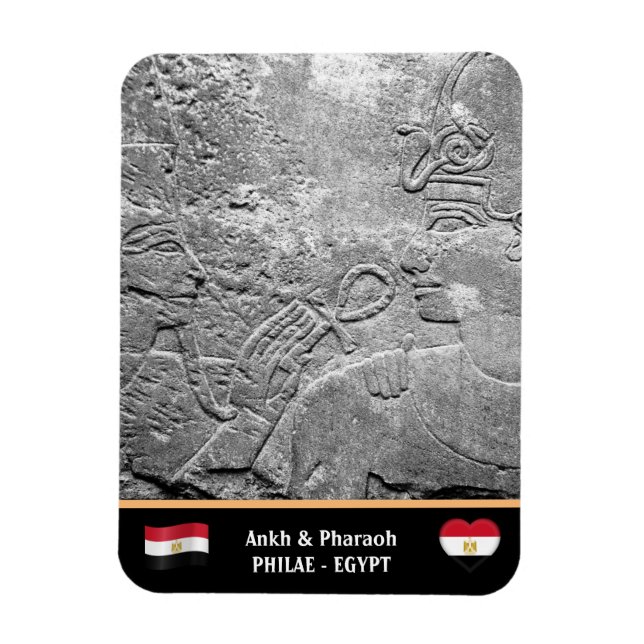 Ankh Magic & Helig Medicine, Philae Temple / Egypt Magnet (Vertikal)