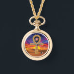 Ankh Necklace Watch Armbandsur<br><div class="desc">I över 5 000 år har Ankh varit en symbol för evigt liv. Ankh utgör en nyckel som representerar en kvinnlig/manlig union och livscykeln. Ovalhanteringen i nyckel har ingen början och inget slut, vilket är en helig evighet. Kor vilar på jorden, precis som Sol vid horisonten där det stiger och...</div>