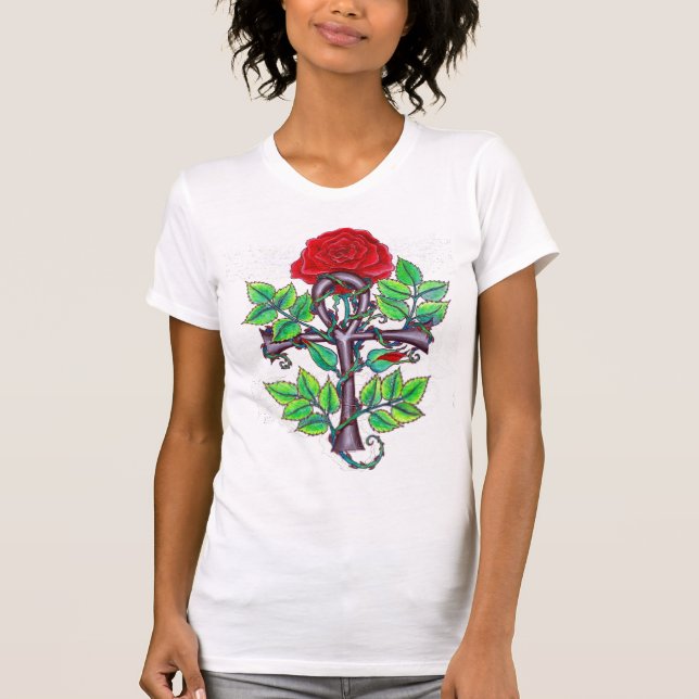 Ankh och rosa T-tröja T Shirt (Framsida)