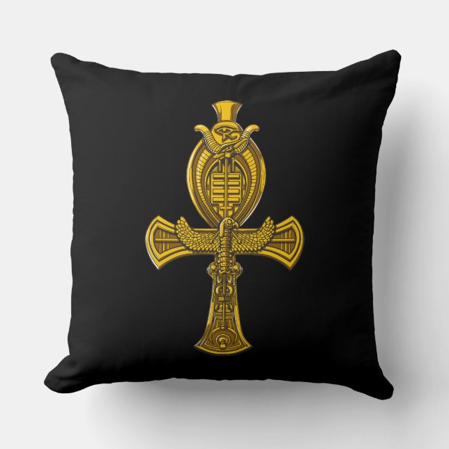 Ankh Öga om Horus Ancient Egyptian Helig Symbol Kudde (Framsida)