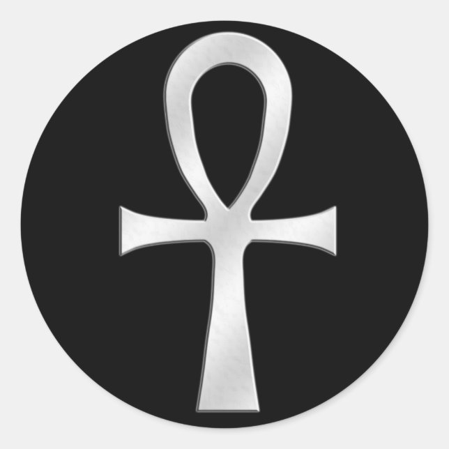 Ankh Silver Runt Klistermärke (Framsida)