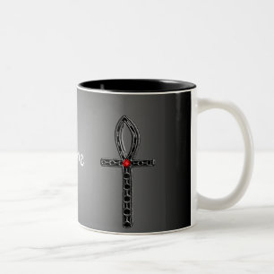 Ankh (Silver) Två-Tonad Mugg