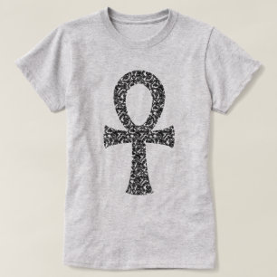 Ankh Swirl Mönster T-Shirt