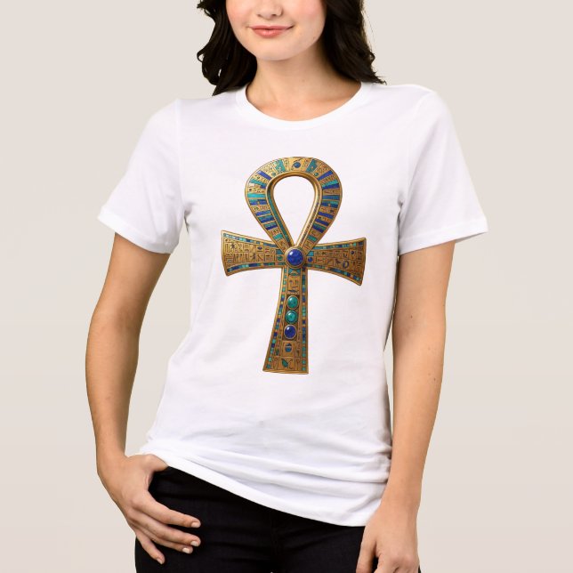 Ankh Symbol Bedeutung – Schlüssel des Lebens´8 T Shirt (Framsida)