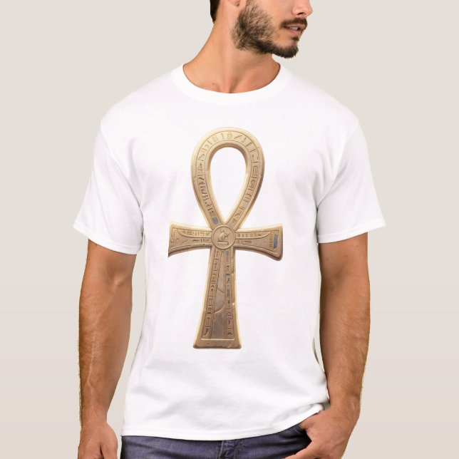 Ankh Symbol Bedeutung – Schlüssel des Lebens T Shirt (Framsida)