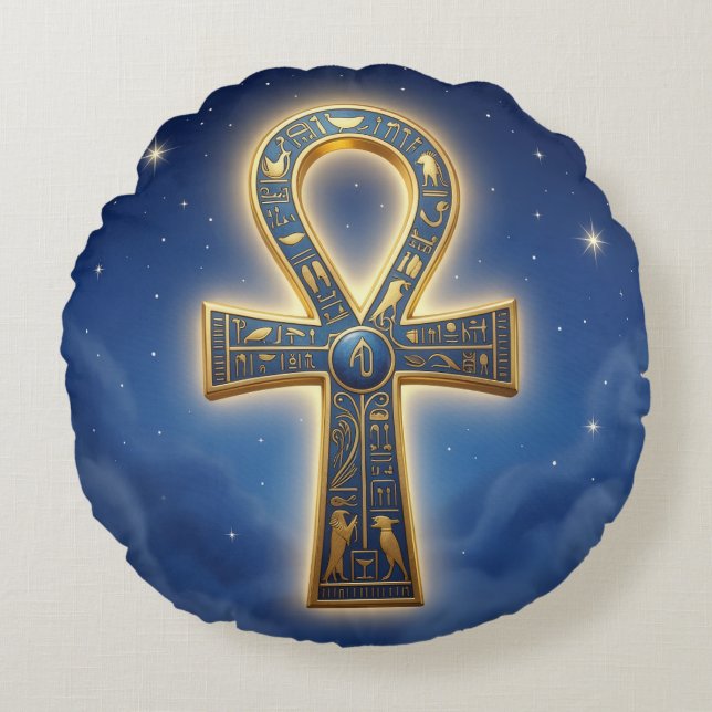 Ankh Symbol Meaning – Key of Life´11 Rund Kudde (Framsidan)