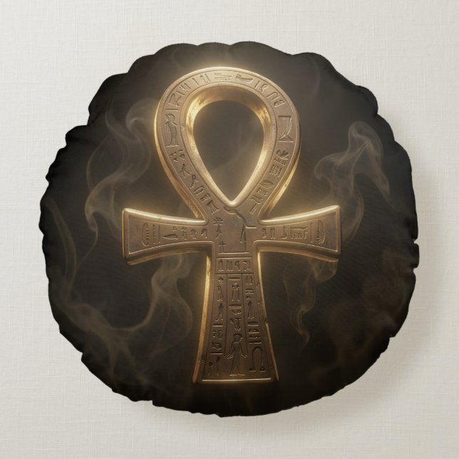 Ankh Symbol Meaning – Key of Life´1 Rund Kudde (Framsidan)