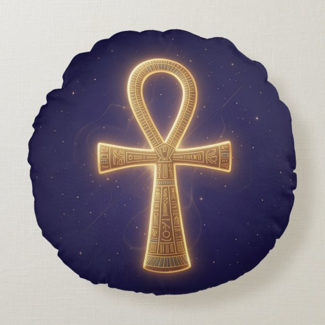 Ankh Symbol Meaning – Key of Life´3 Rund Kudde (Framsidan)