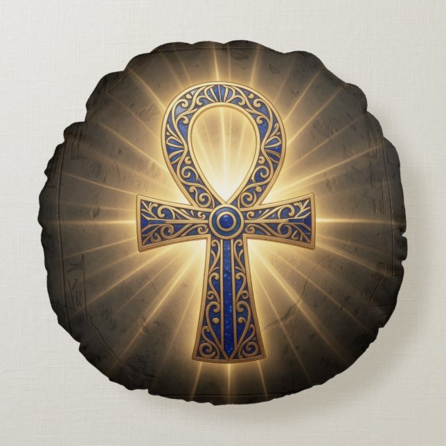 Ankh Symbol Meaning – Key of Life´4 Rund Kudde (Framsidan)