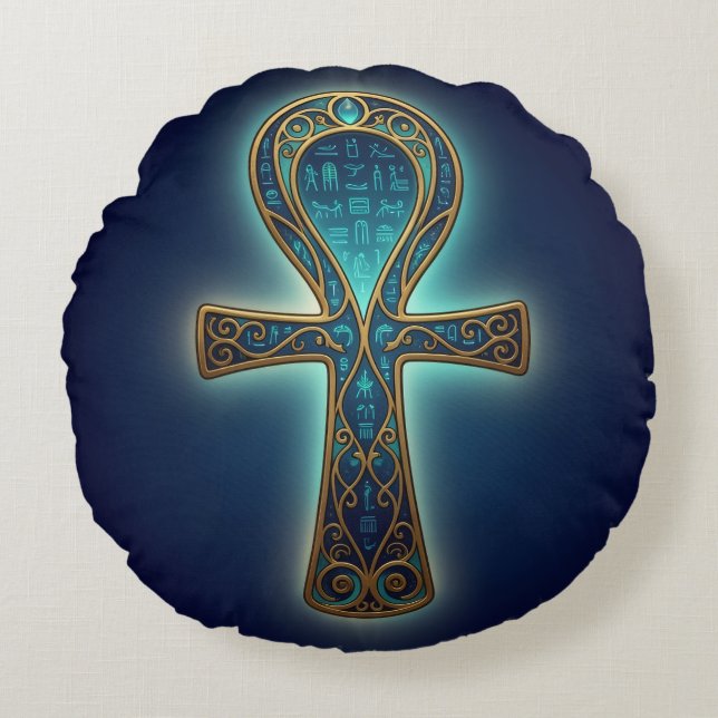 Ankh Symbol Meaning – Key of Life´5 Rund Kudde (Framsidan)