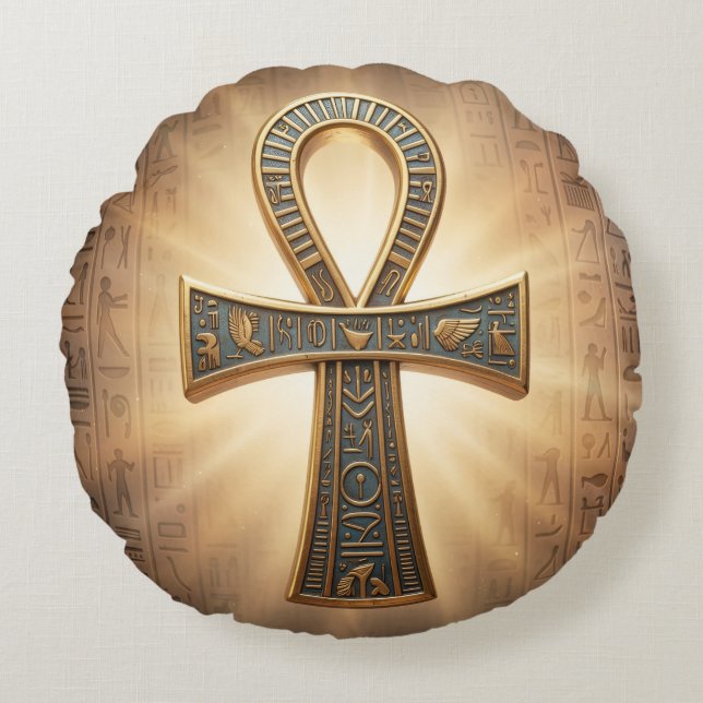 Ankh Symbol Meaning – Key of Life´9 Rund Kudde (Framsidan)