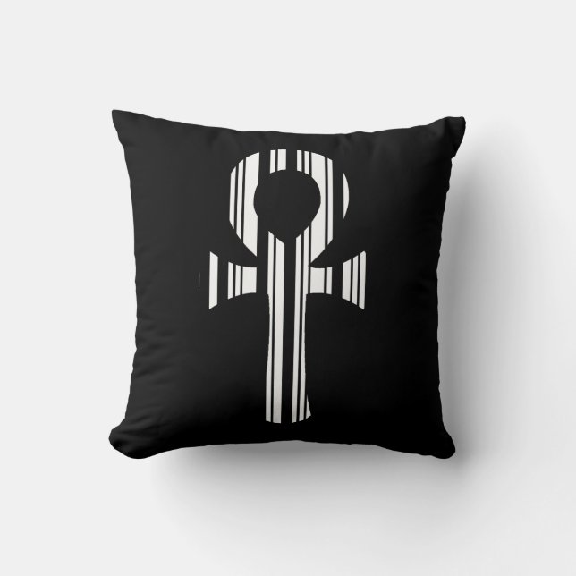 ANKH SYMBOL PUB CODE Ankhs Barcode Design Mönster Kudde (Framsida)