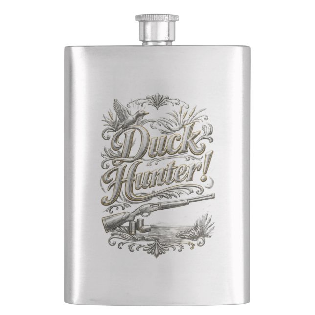 Ankjakts 8 oz Rostfritt Stål Flask Fickplunta (Framsidan)
