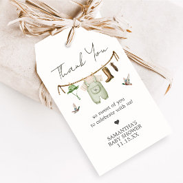 Ankjakts Baby Shower Favor-märken Presentetikett