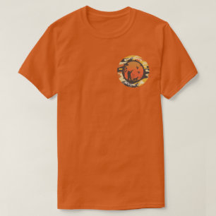Ankjakts- och kamouflagecirkeldesign T-shirt