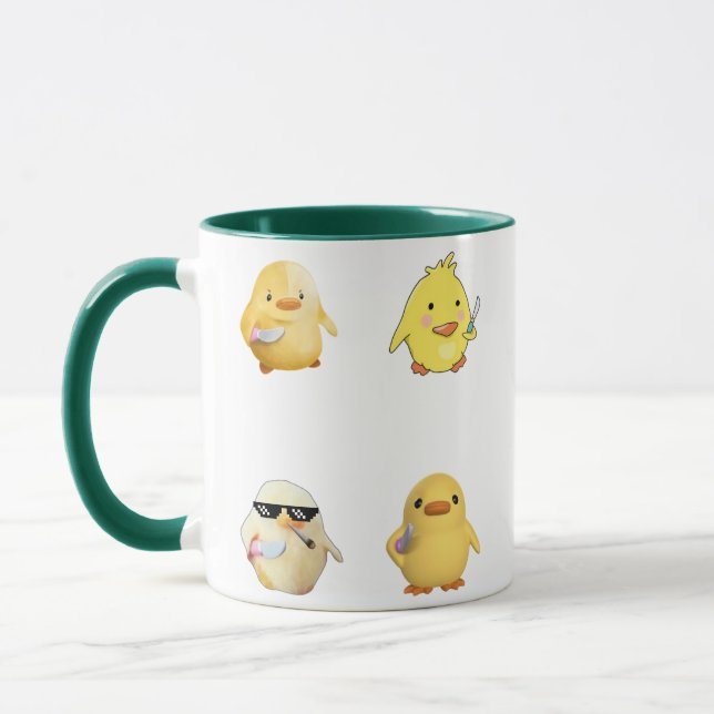 Ankka som håller en kniv Mugg för Memes-fans Muggp (Vänster)