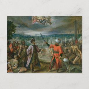 Anklagelse från det turkiska Krig Vykort