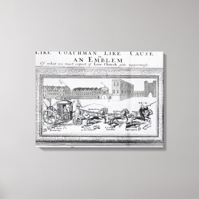 Anklagelser om lågokyrkans faror canvastryck (Framsida)