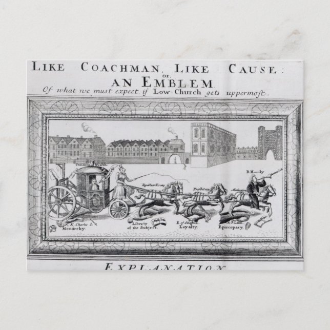 Anklagelser om lågokyrkans faror vykort (Framsida)