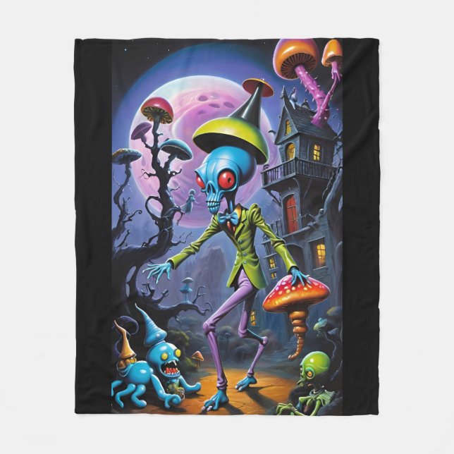 Ankle-Biter i Shroom Town Pop Fantasy Fleecefilt (Framsidan)