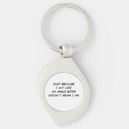 Ankle Biter T-Shirt Swirl Silverfärgad Nyckelring