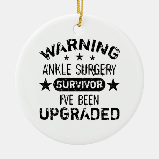 Ankle Surgery Humor har uppgraderats Julgransprydnad Keramik (Framsidan)