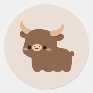 Ankole-Watusi ko Runt Klistermärke