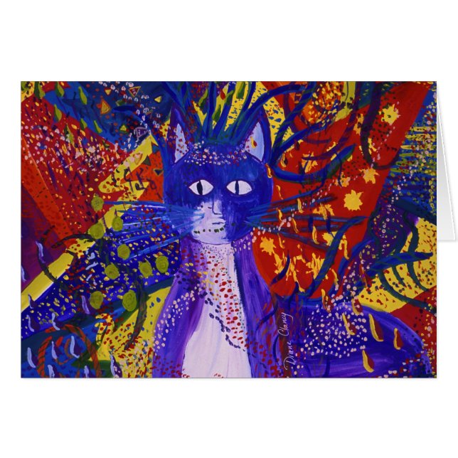 Ankomma - abstrakt modernt kärlekparty hälsningskort (Framsidan Horizontal)