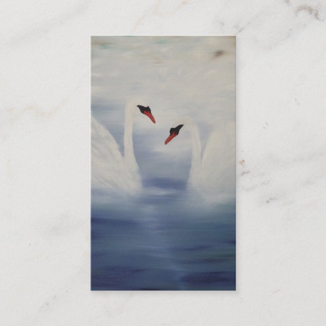 Ankommande svanar visitkort (Framsida)
