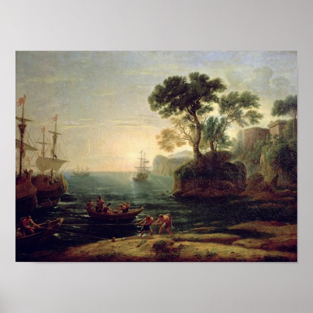 Ankomst av Aeneas i Italien, "Dawn of the Poster (Framsidan)