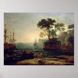 Ankomst av Aeneas i italien, gryningen av Poster