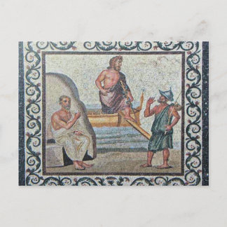 Ankomst av Asklepios Mosaic Kos-vykort Vykort