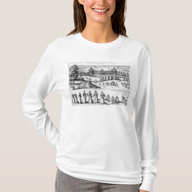 Ankomst av drottningen Elizabeth mig T-shirt (Framsida)