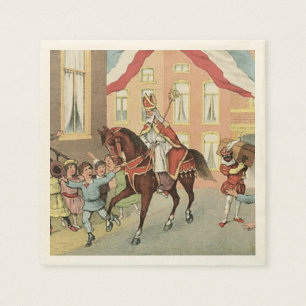 Ankomst av Sinterklaas holländareSt. Nick St Pappersservett