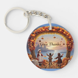 Ankomst av Thanksgivingens akryliska nyckelkedja