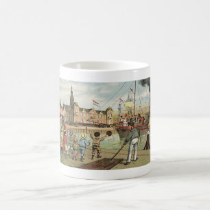 Ankomst av vintage för Sinterklaas holländareSt. Kaffemugg