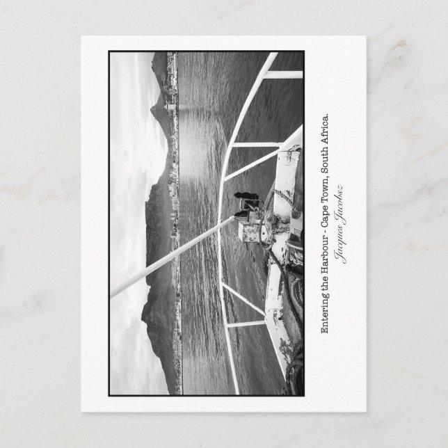 Ankomst till Cape Town hamn Vykort (Framsida)