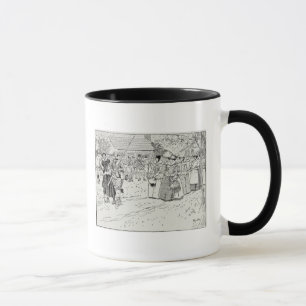 Ankomsten av de unga kvinnorna på Jamestown Mugg
