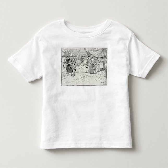 Ankomsten av de unga kvinnorna på Jamestown T Shirt (Framsida)