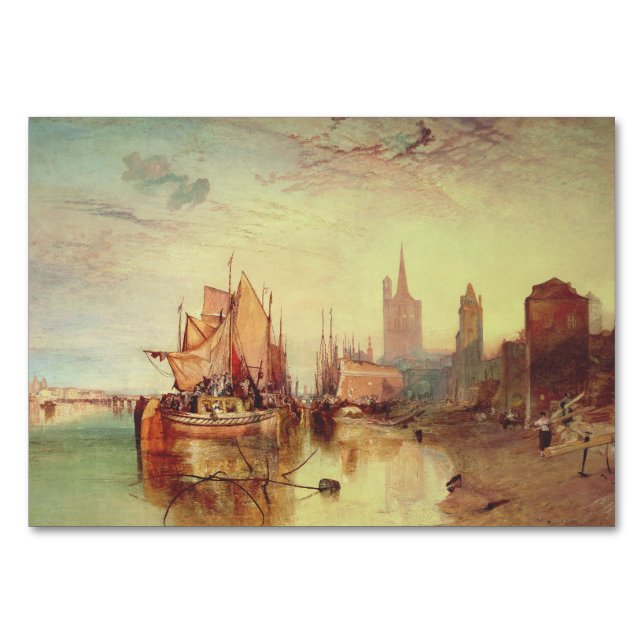 Ankomsten av en paketbåt av Joseph Turner Bordsnummer (Framsidan)