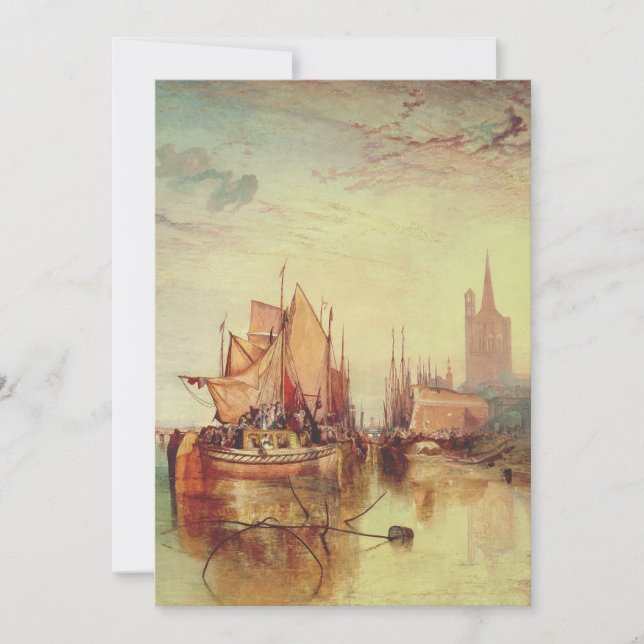 Ankomsten av en paketbåt av Joseph Turner Inbjudningar (Framsida)