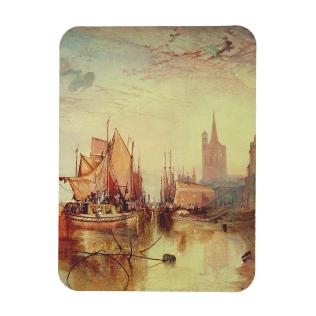 Ankomsten av en paketbåt av Joseph Turner Magnet (Vertikal)