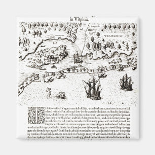 Ankomsten av engelsmännen i Virginia Magnet
