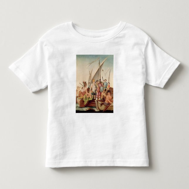 Ankomsten av Hernando Cortes i Mexico T-shirt (Framsida)
