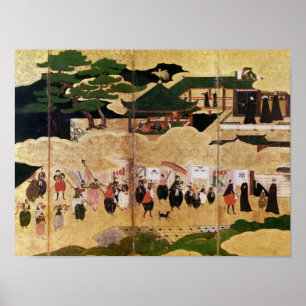 Ankomsten av portugisen i Japan Poster