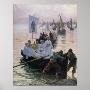 Ankomsten av processionen av St Anne Poster