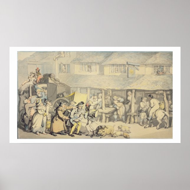 Ankomsten av scenkoachen vid Sol Inn, Bod Poster (Framsidan)